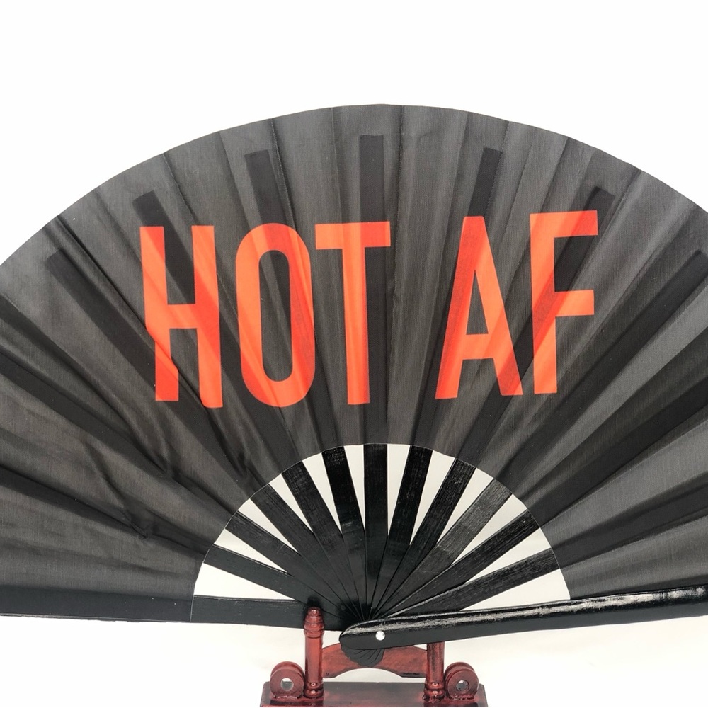 Hot AF” Handmade Bamboo Fan|13inch hand fan